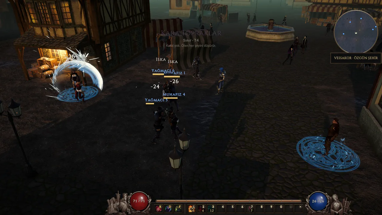 The city guard drives raiders out of Vessakor